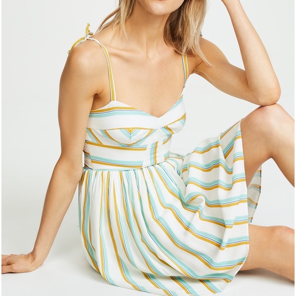 Amanda Uprichard Dresses & Skirts - Amanda Uprichard Pineapple Striped Mini Dress XS